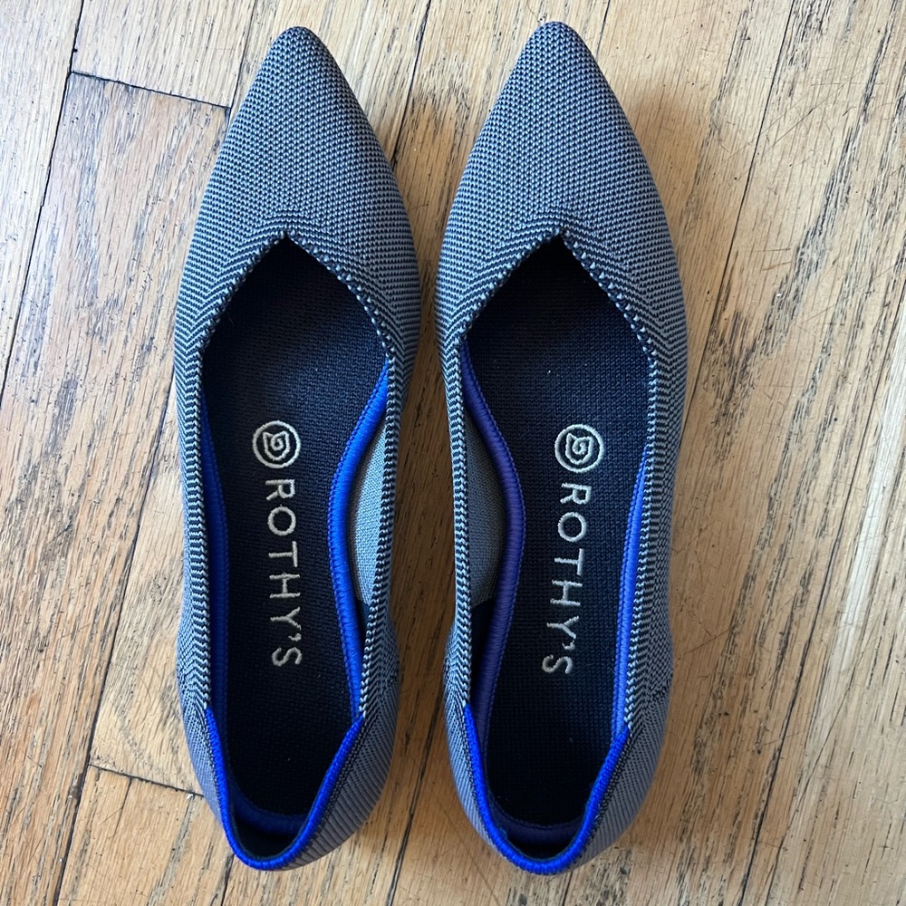 Rothy’s•The Point Ballet Flats•Black•Size 6.5